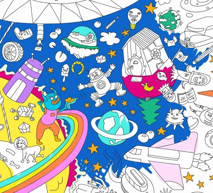 Giant Colouring Poster - Recycled Paper - Cosmos