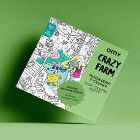 Giant Colouring Poster - Recycled Paper -  Crazy Farm