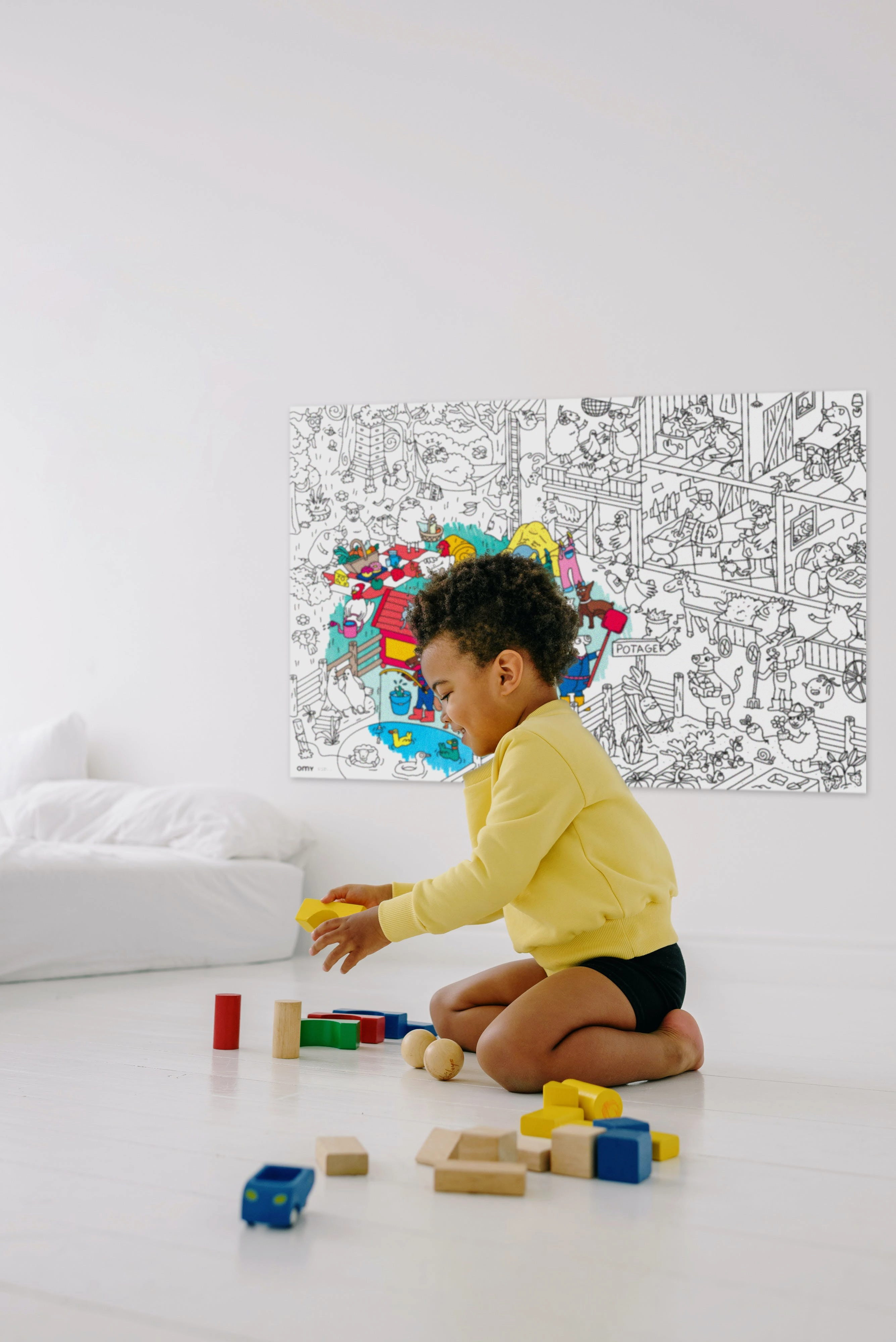 Giant Colouring Poster - Recycled Paper -  Crazy Farm