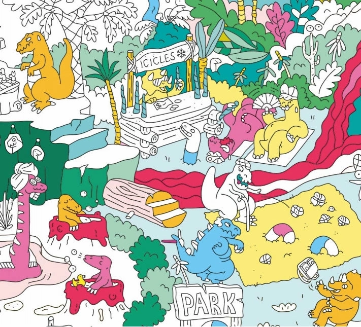 Giant Colouring Poster - Recycled Paper - Dinosaurs