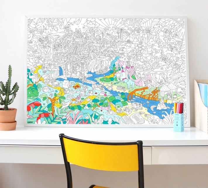 Giant Colouring Poster - Recycled Paper - Jungle