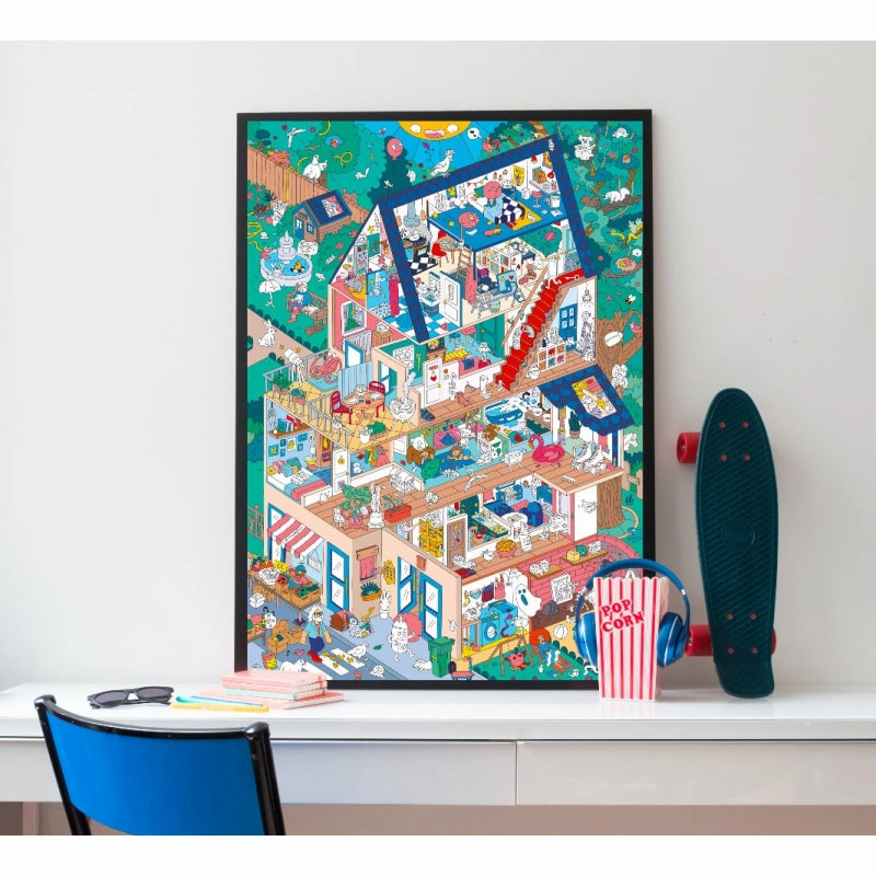 Giant Poster & Stickers - Home