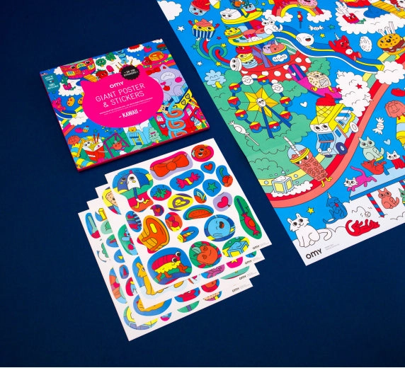 Giant Poster & Stickers - Kawaii