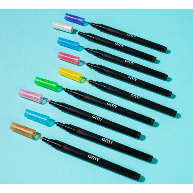 Glitter Markers - 9 Colours