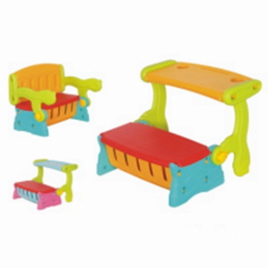 Gold - Plastic Dual-purpose Chair and Table