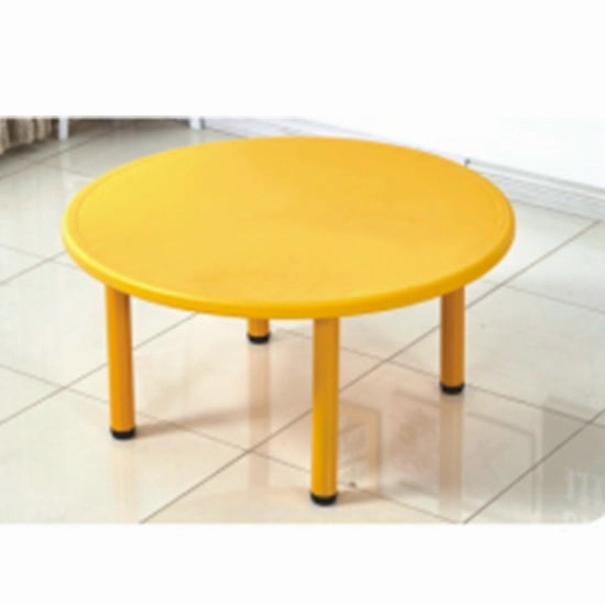 GOLD Indoor Kid's Big Round Plastic Table with 4 legs- Yellow