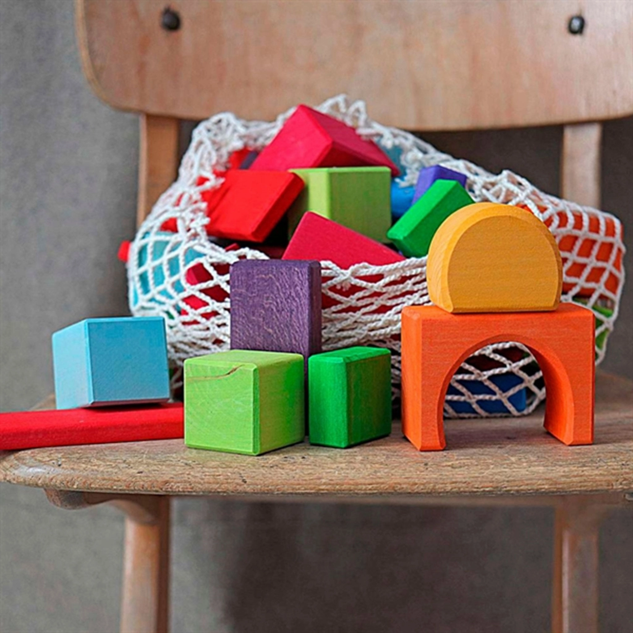 GRIMMS Blocks 60 Colored Geo-Blocks