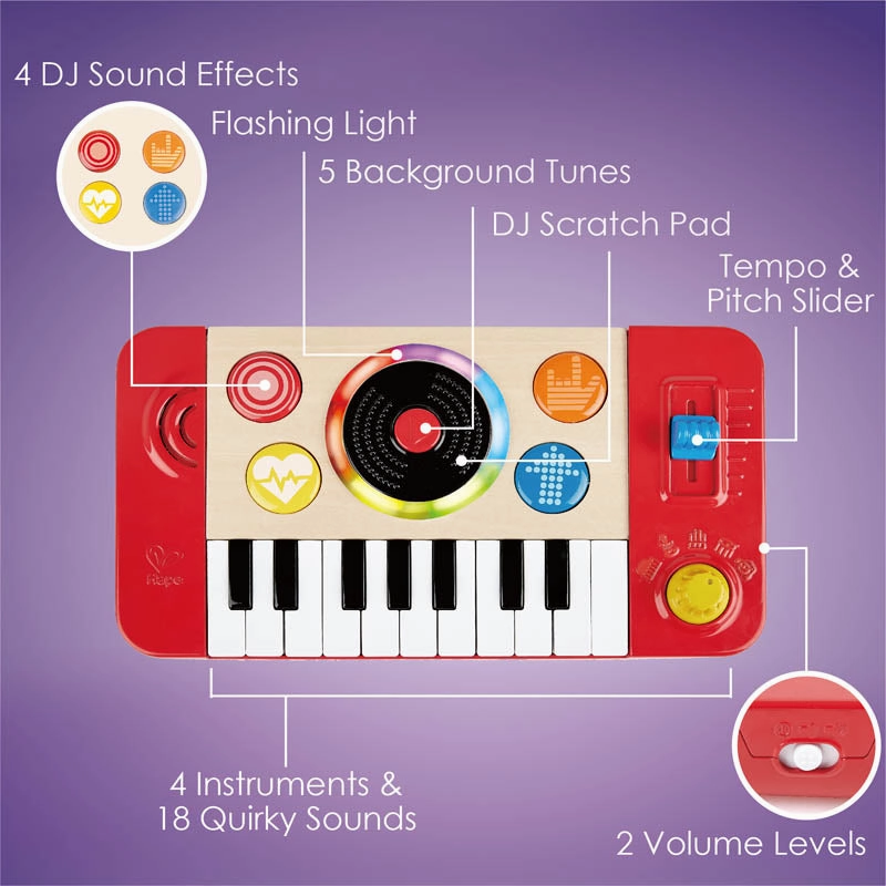 Hape DJ Mix & Spin Studio With Light and Sound Playset