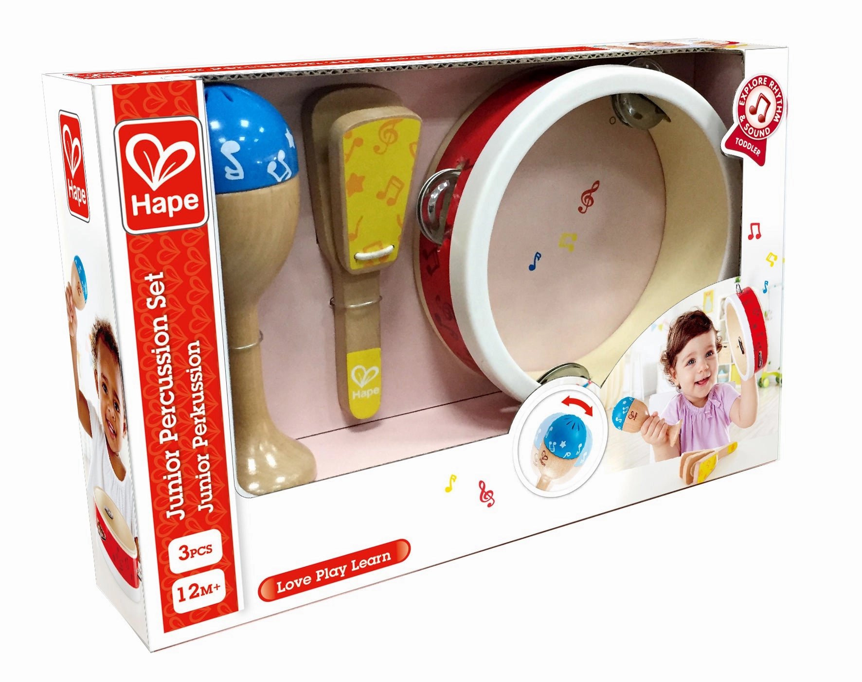 Hape Junior Percussion Musical Playset - 3pcs