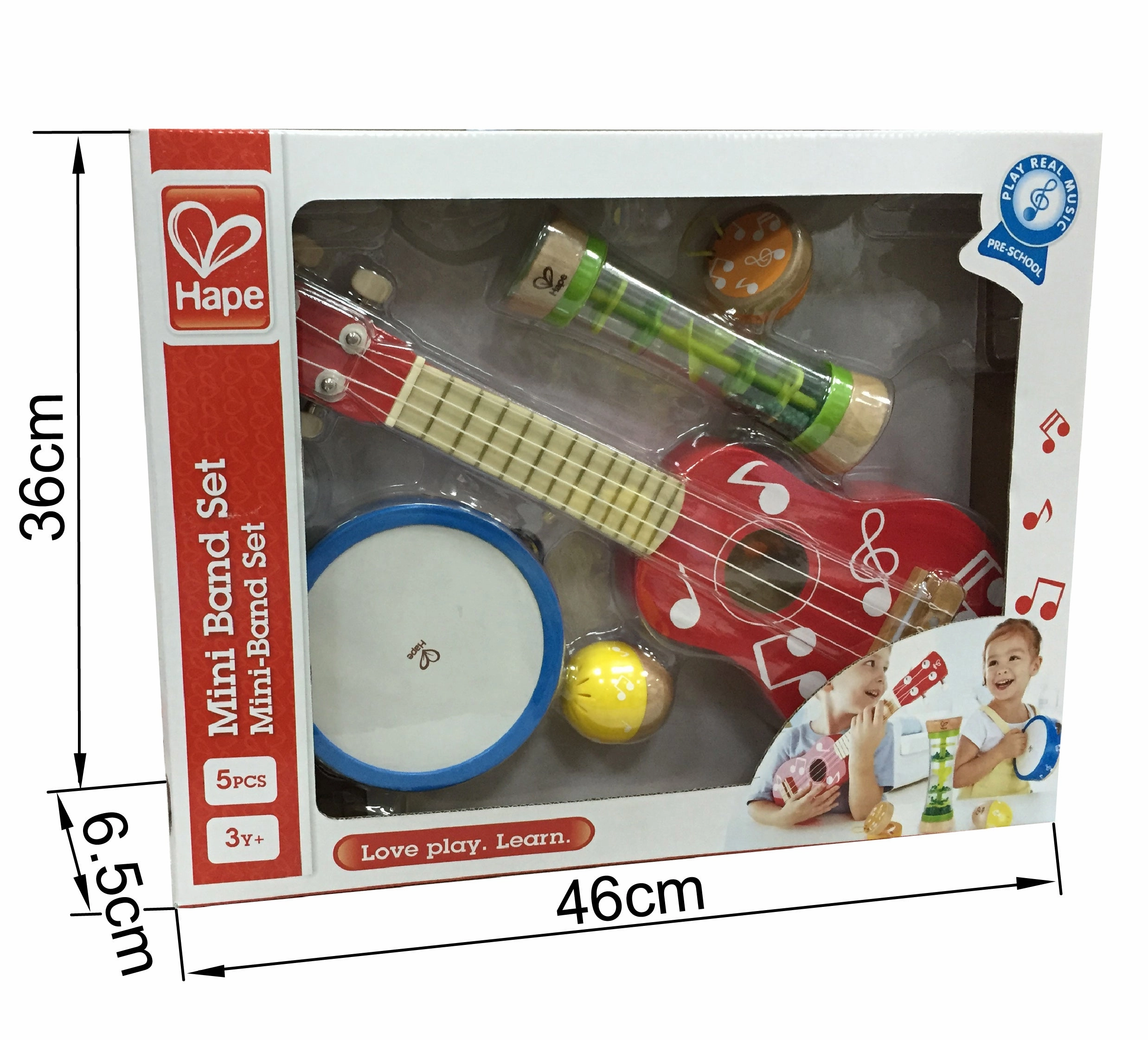Hape Mini Band Instrument Wooden Set 5pcs