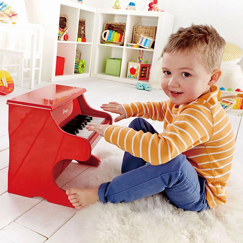 Hape Mini Playful Piano Musical Instrument Red