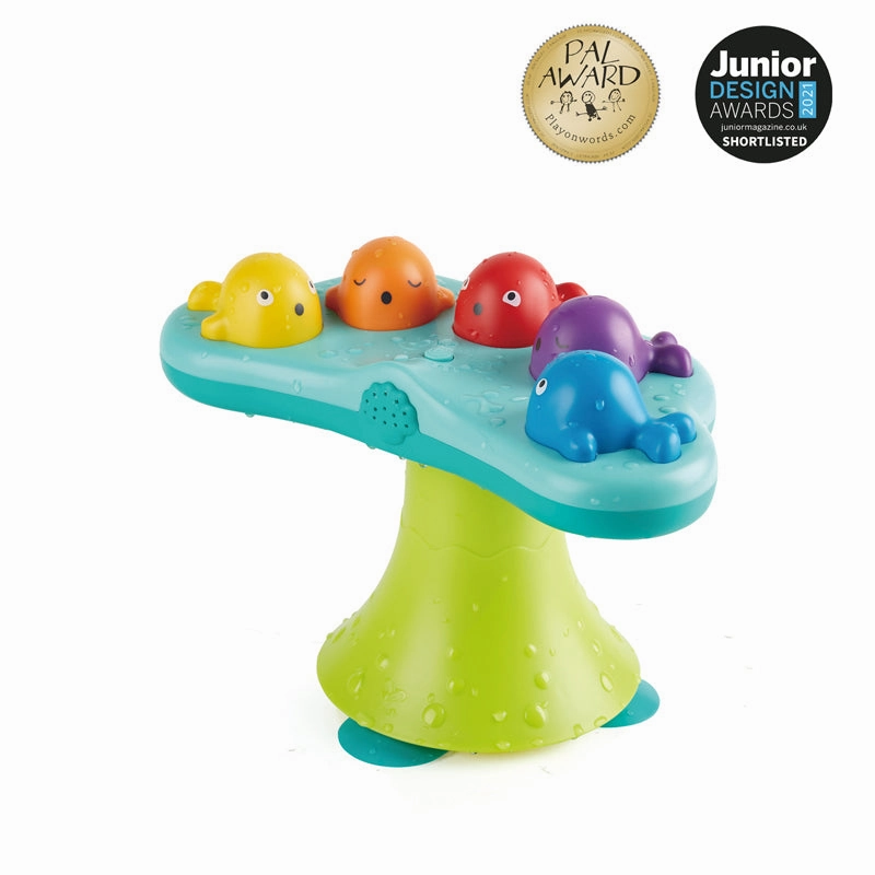 Hape Musical Whale Fountain Bath Toy Blue