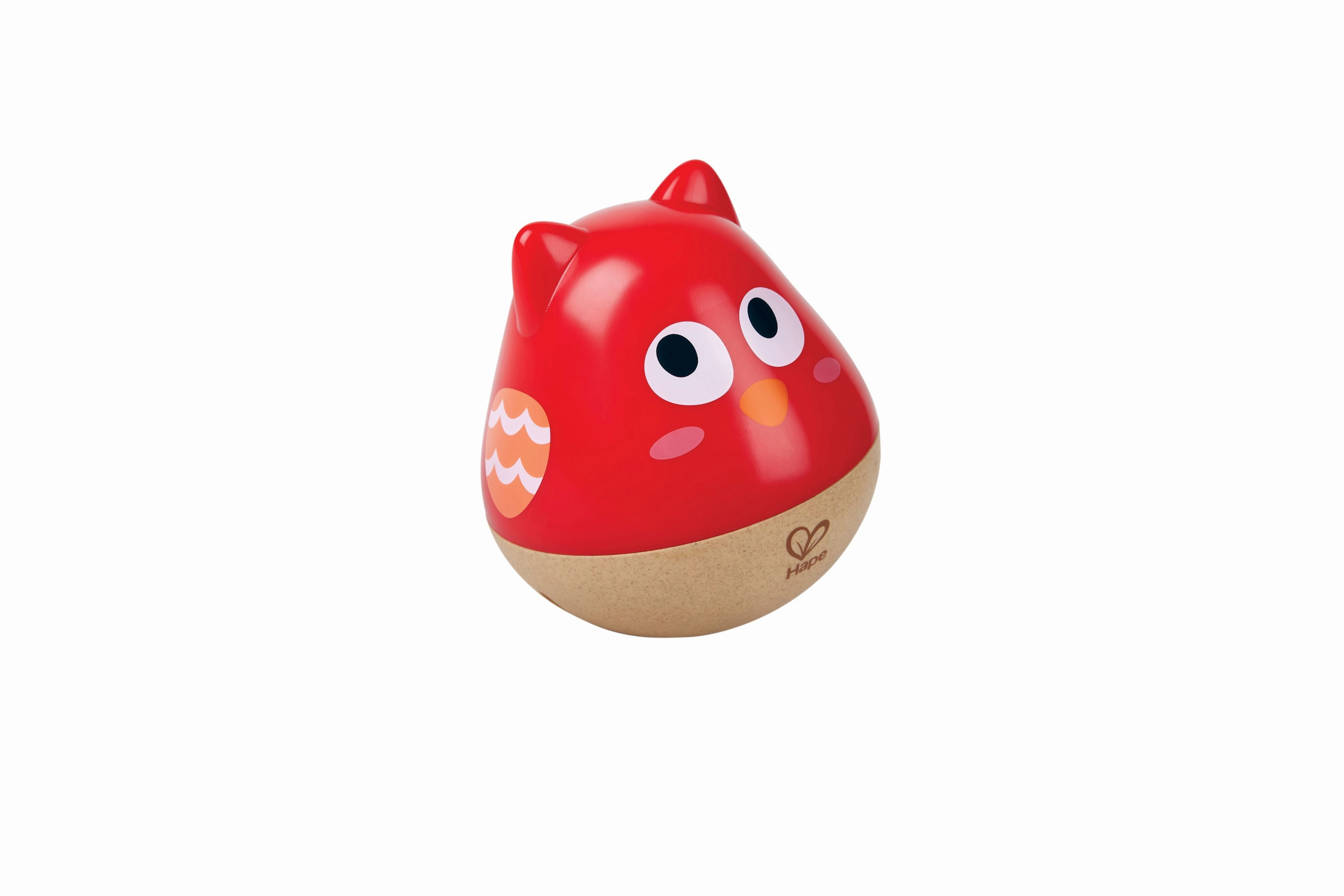 Hape Owl Musical Wobbler, 0M , Red