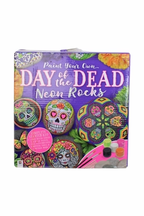 Hinkler Day Of The Dead Neon Rocks Craft Kit O/S
