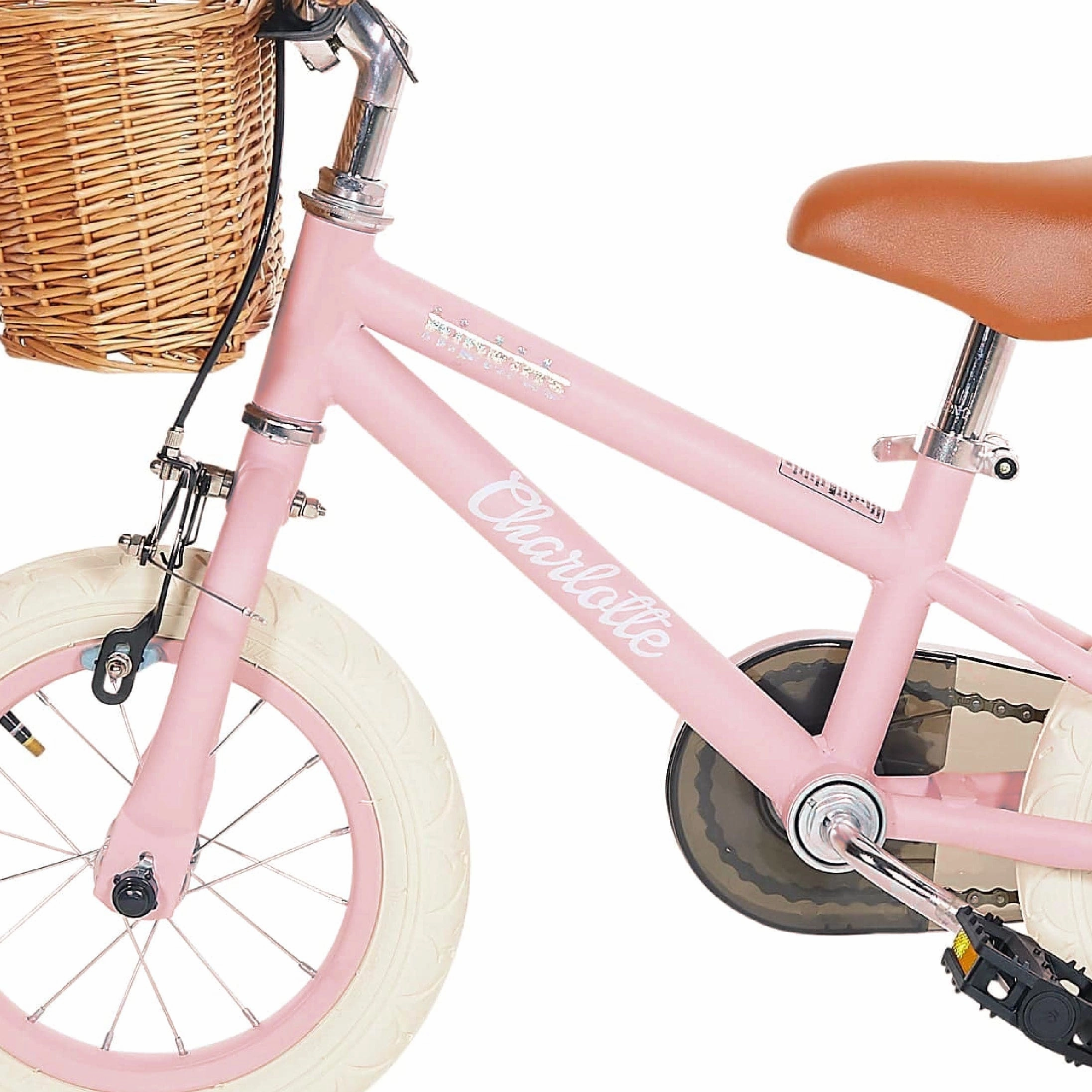 HipKids Classic Steel Bike with Wicker Basket
