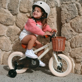 HipKids Classic Steel Bike with Wicker Basket