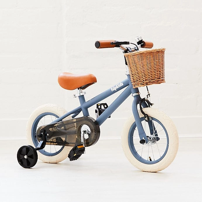 HipKids Classic Steel Bike with Wicker Basket