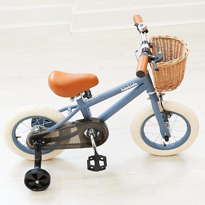 HipKids Classic Steel Bike with Wicker Basket