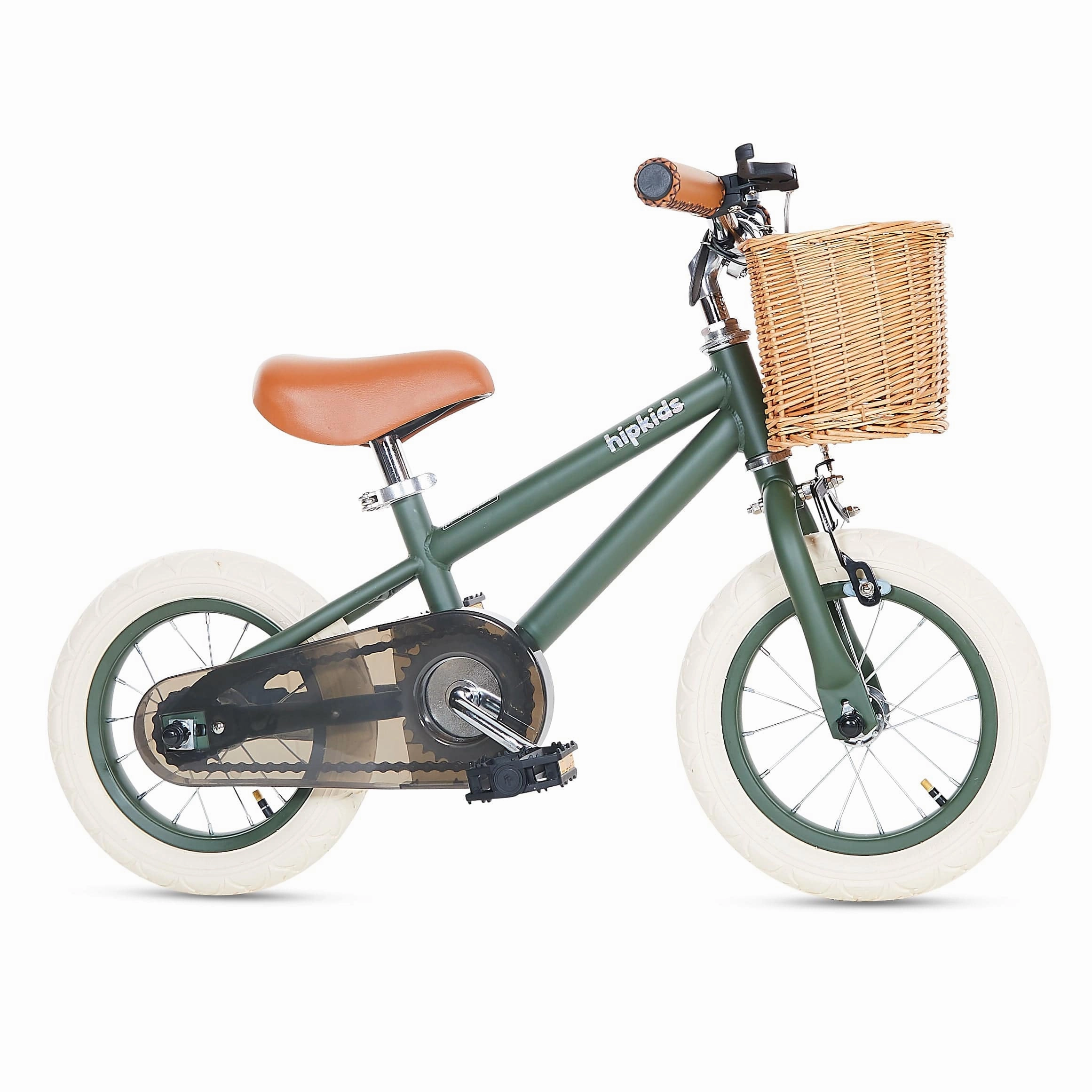 HipKids Classic Steel Bike with Wicker Basket