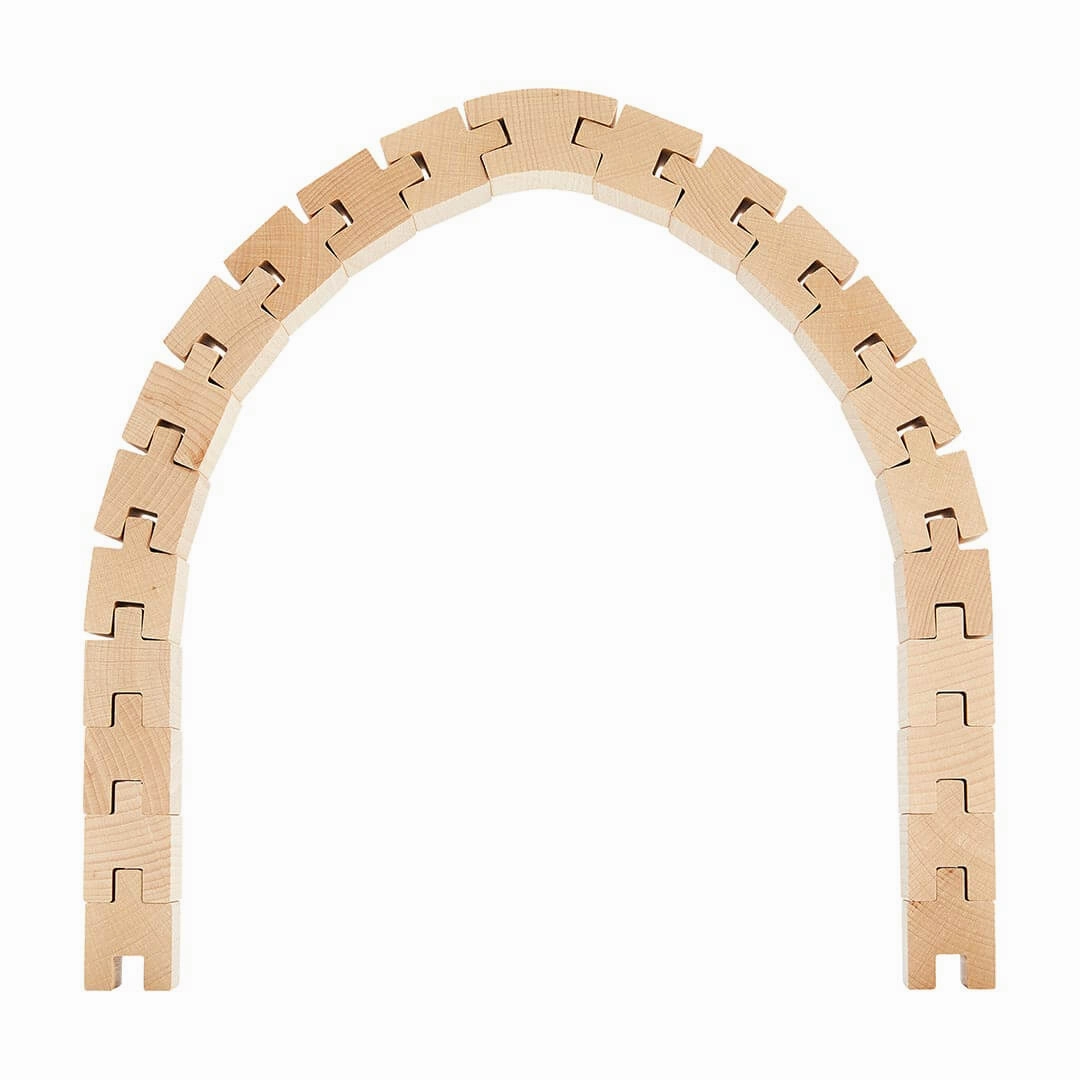 Interlocking Wooden Blocks Construction Set