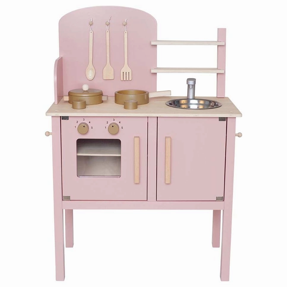 JaBaDaBaDo Kitchen with Pot & Pan Pink