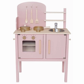 JaBaDaBaDo Kitchen with Pot & Pan Pink