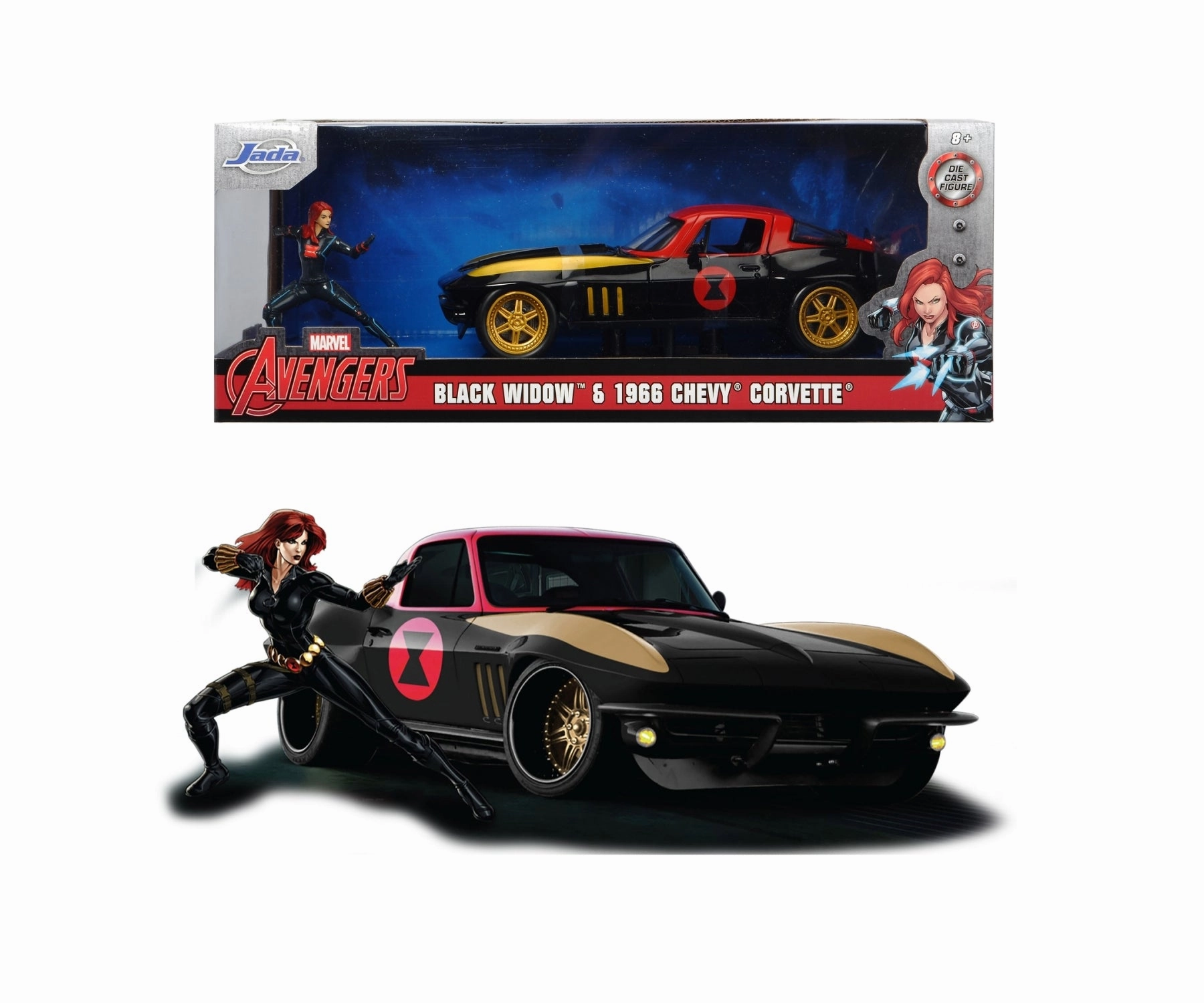 Jada - Marvel Black Widow 1966 Chevy 1:24