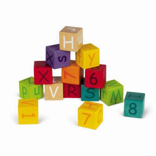 Janod Alphabet 35 Cubes Cart
