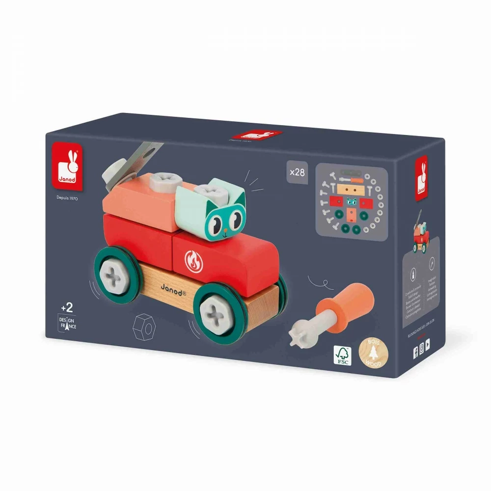 Janod Brico'Kids - DIY Car - Cat