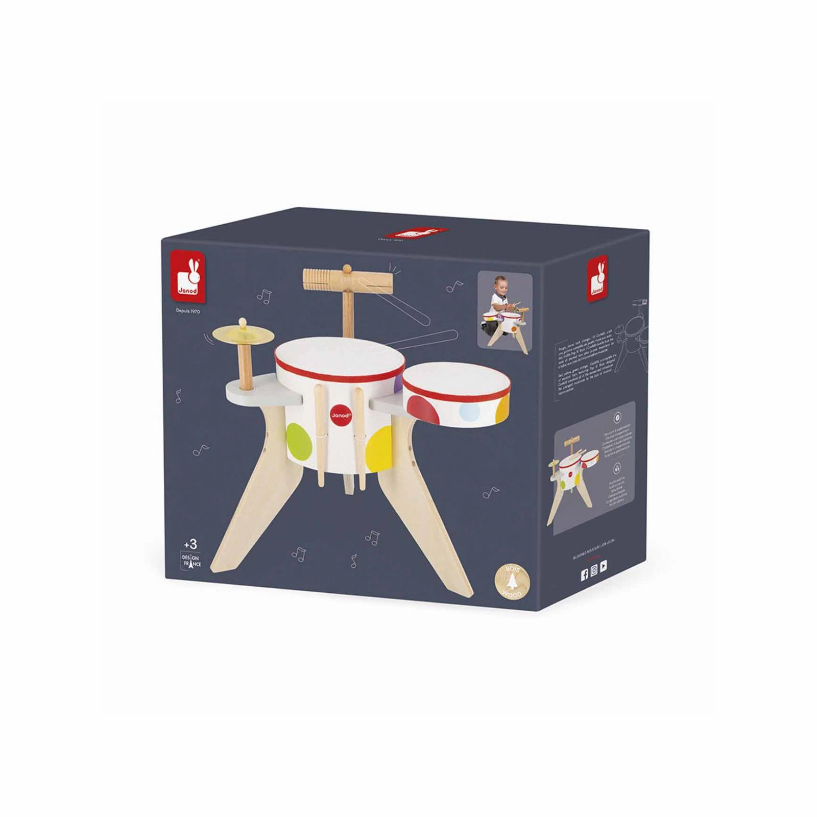Janod Confetti Drum Kit