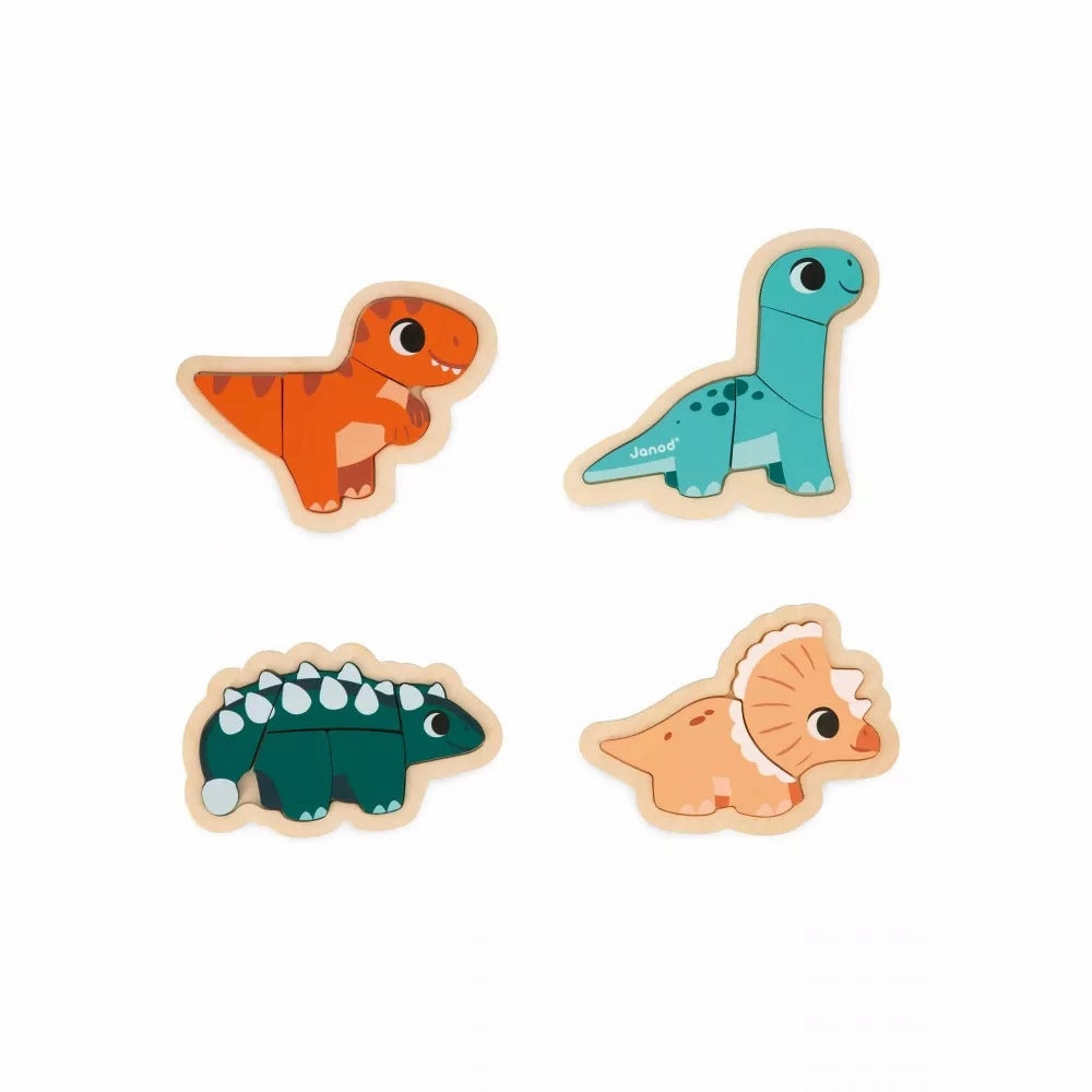 Janod Dino 4 Progressive Puzzles Dino