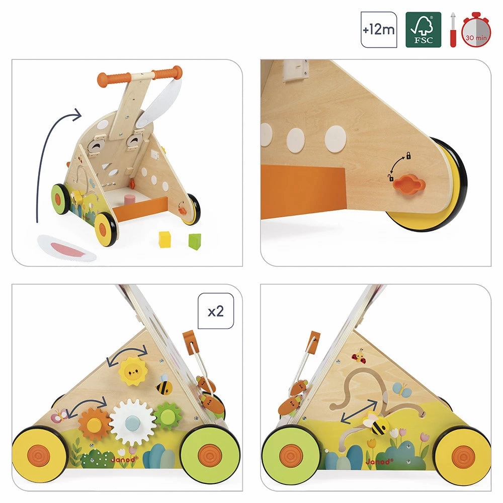 Janod Farm - Rabbit Baby Walker