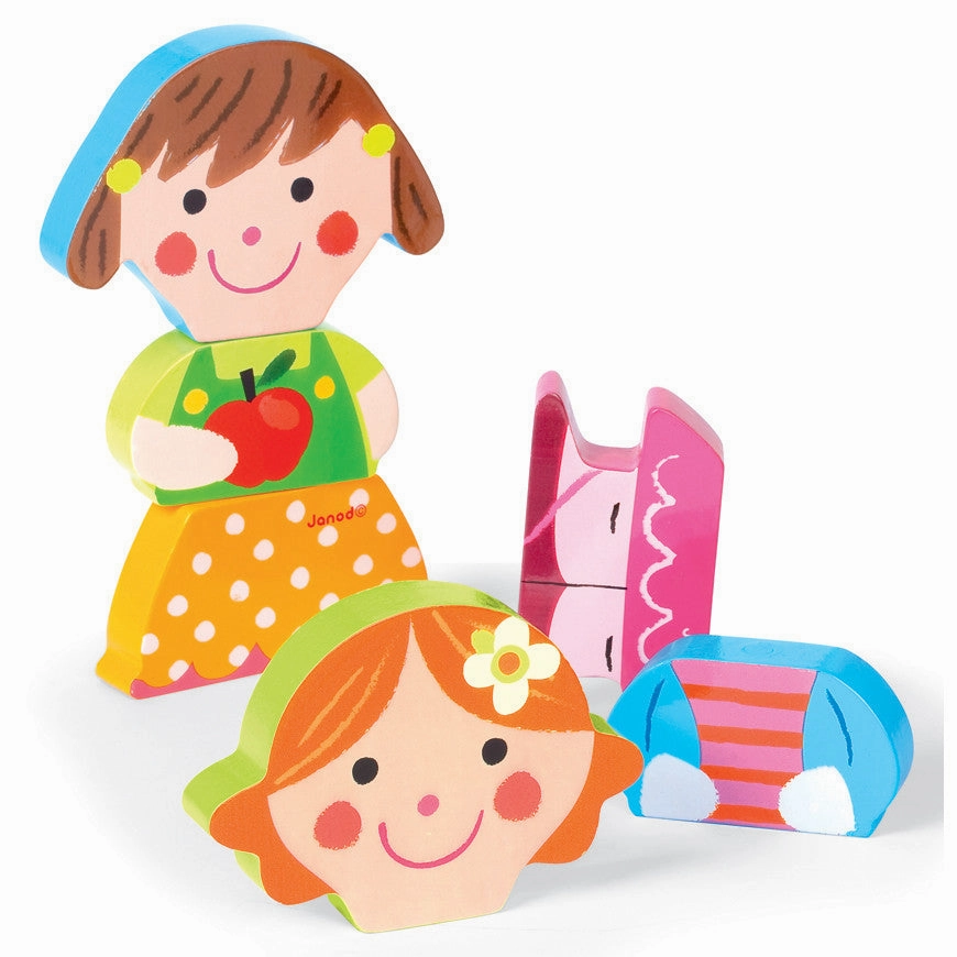 Janod Funny Magnet Baby Dolls