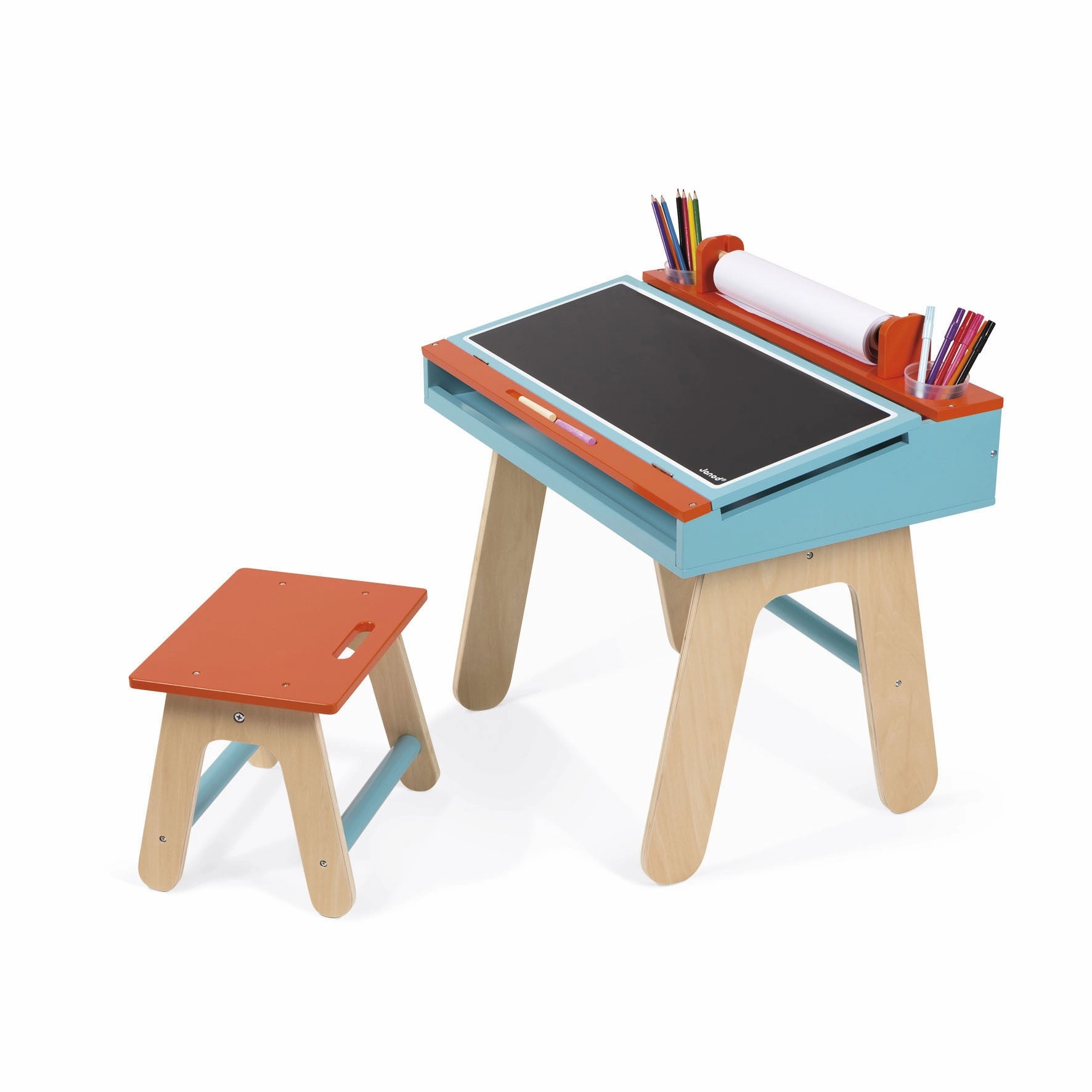 Janod Orange and Blue School Desk