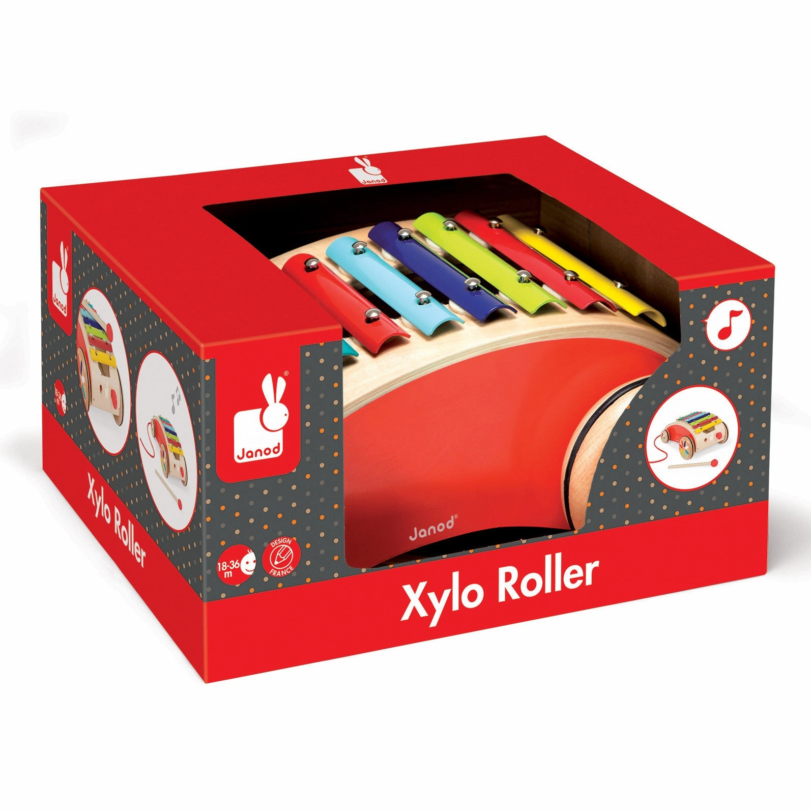 Janod Tattoo Xylo Roller Red