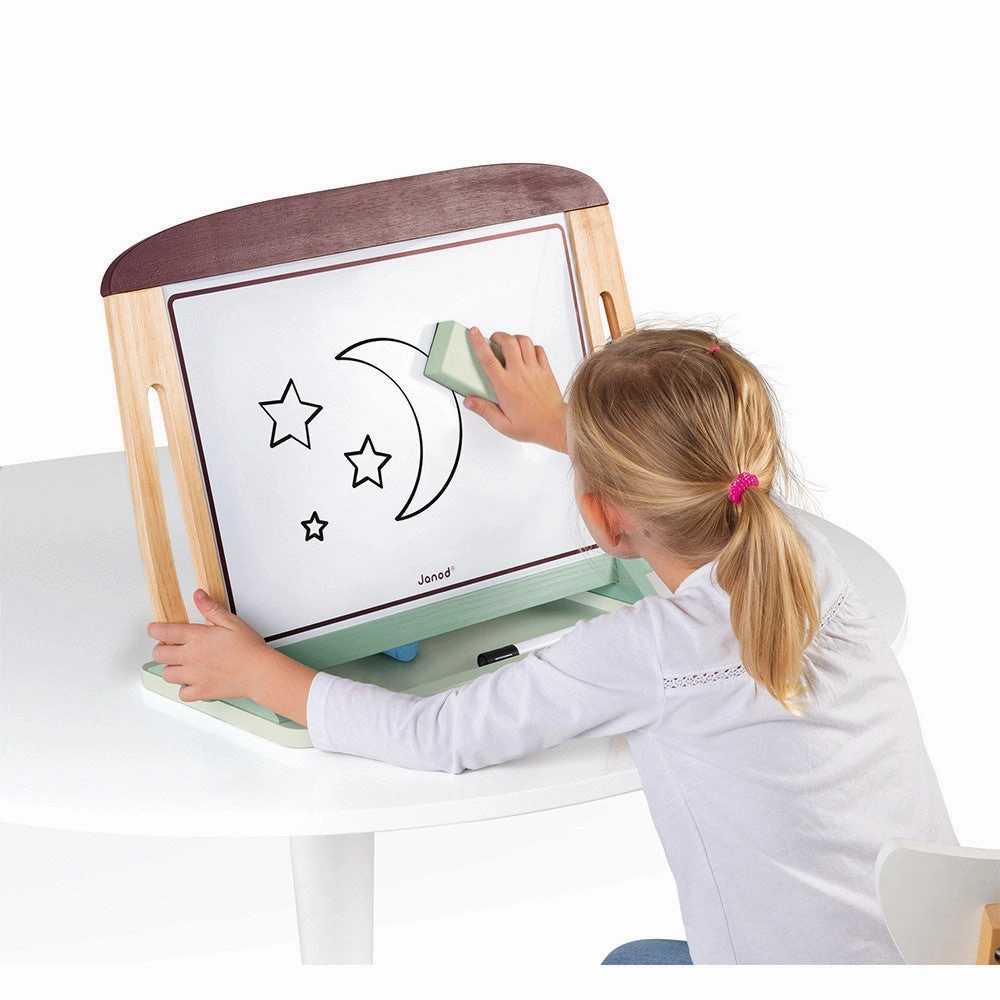 Janod White and Blackboard Table