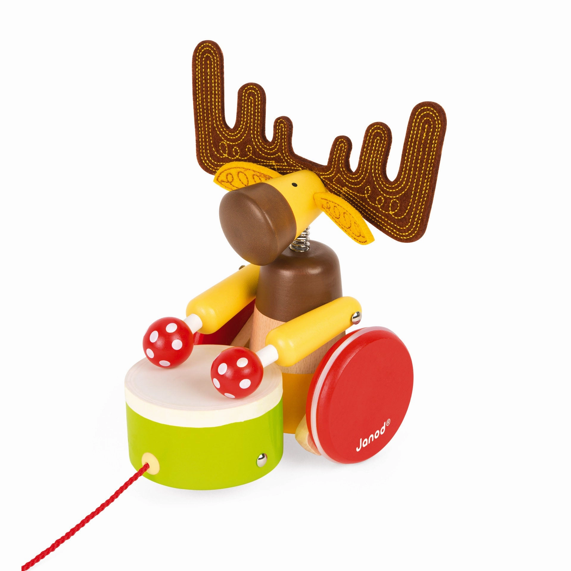 Janod Zigolos Pull Along Drum Elk