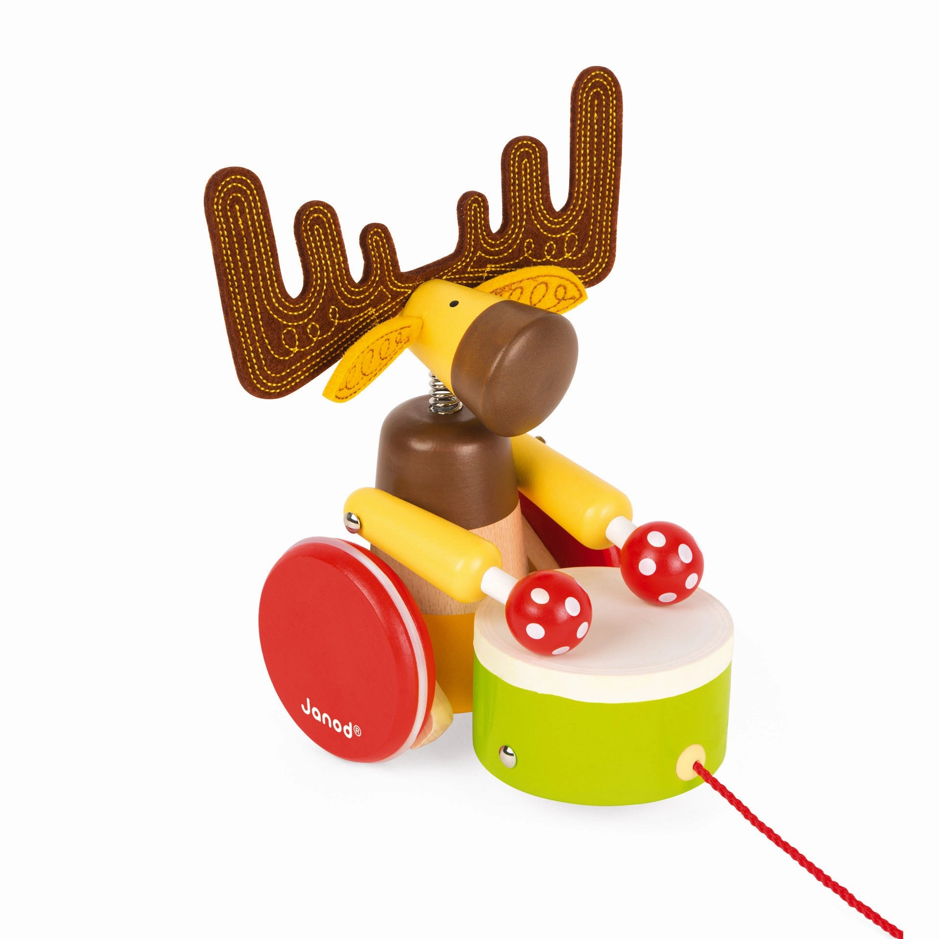 Janod Zigolos Pull Along Drum Elk