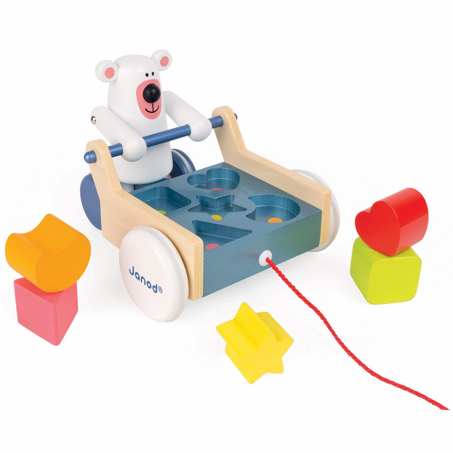 Janod Zigolos Shape Box Pull Along Bear