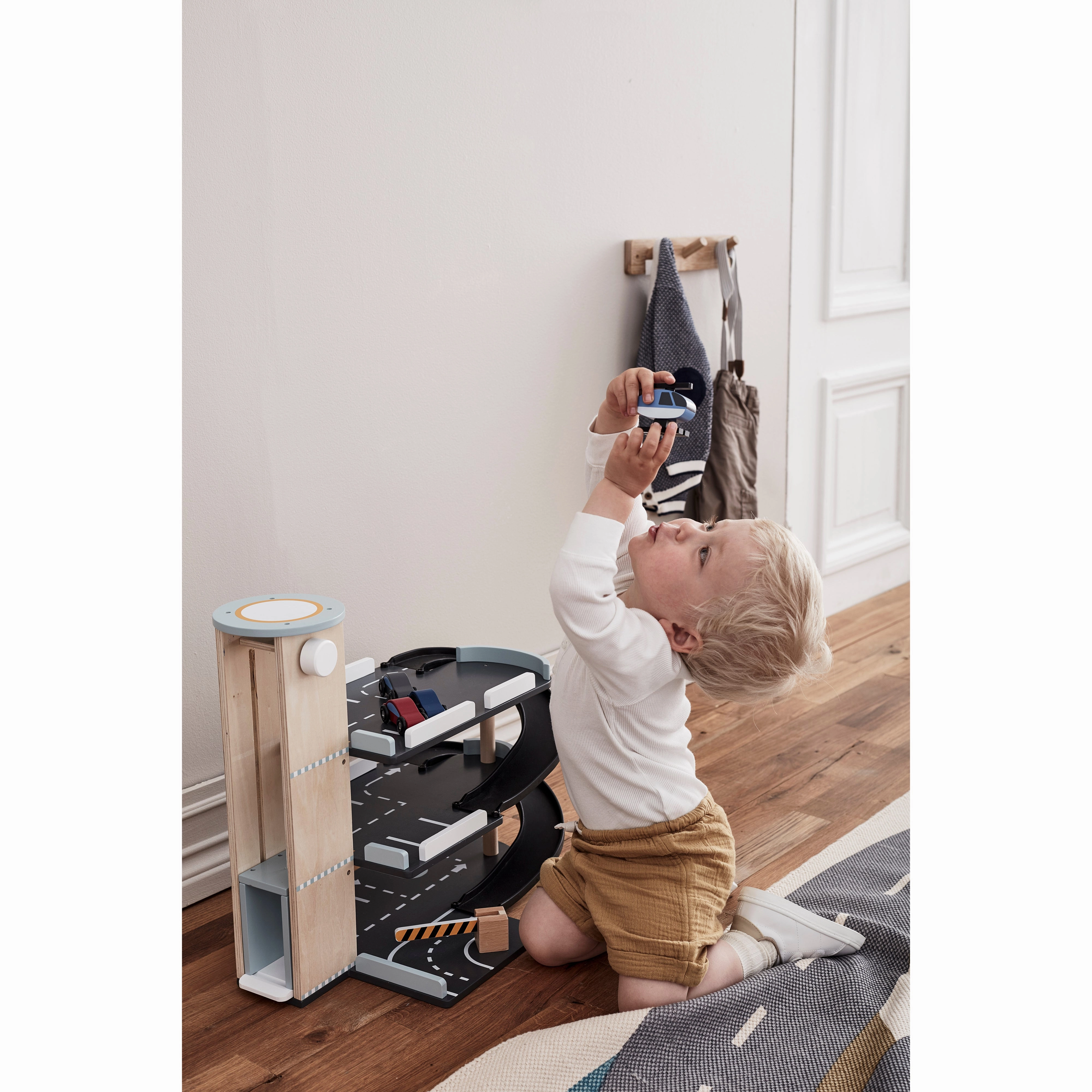 Kid's Concept Car Park Aiden Wooden Garage Play Set