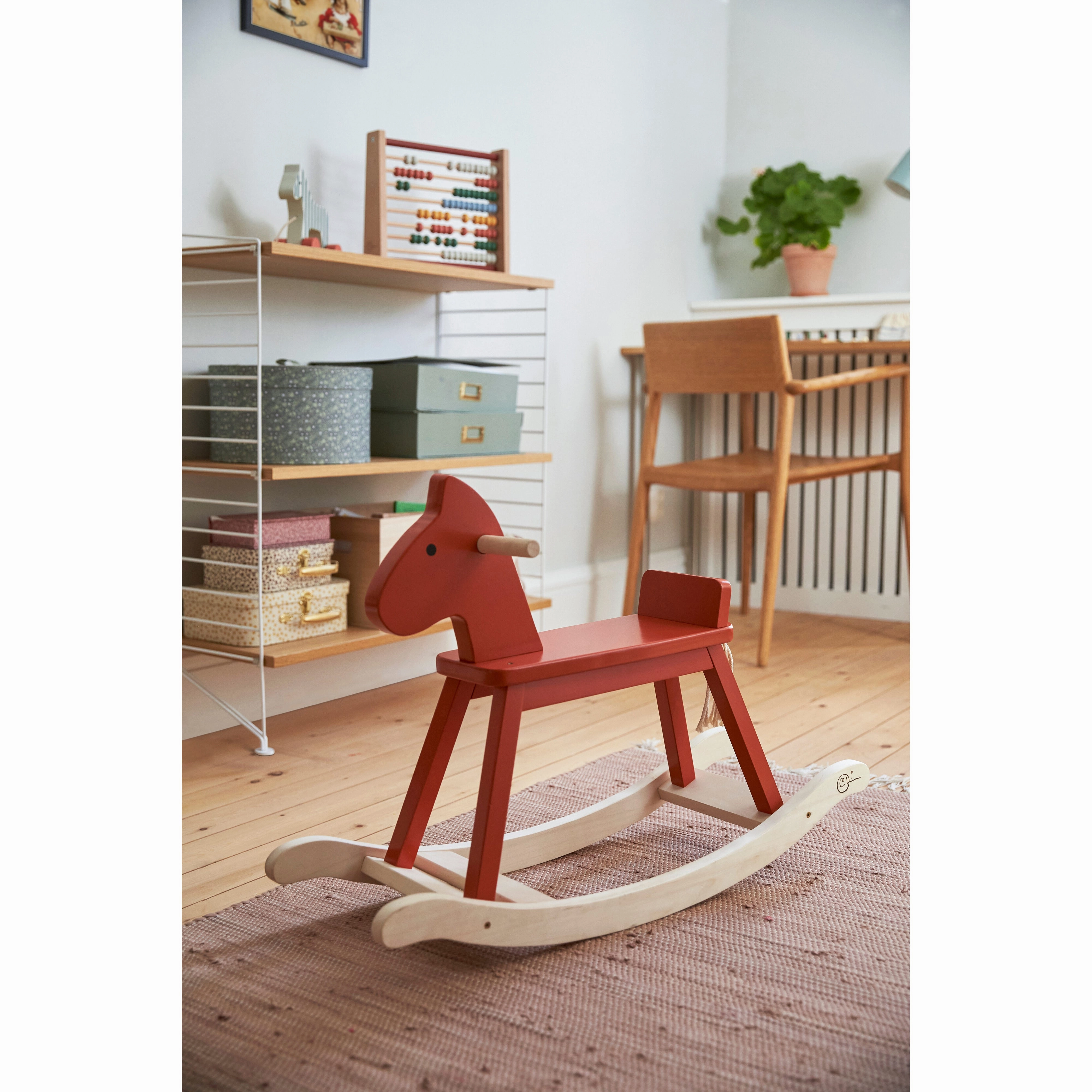 Kid's Concept Rocking Horse Orange Red Carl Larsson
