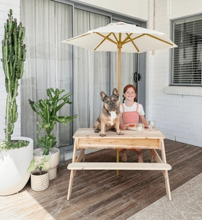 Kids Sand Water / Picnic Table with Umbrella