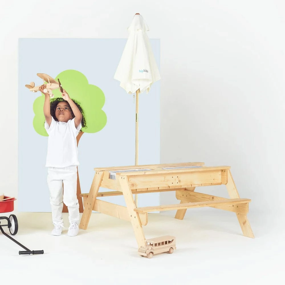 Kids Sand Water / Picnic Table with Umbrella