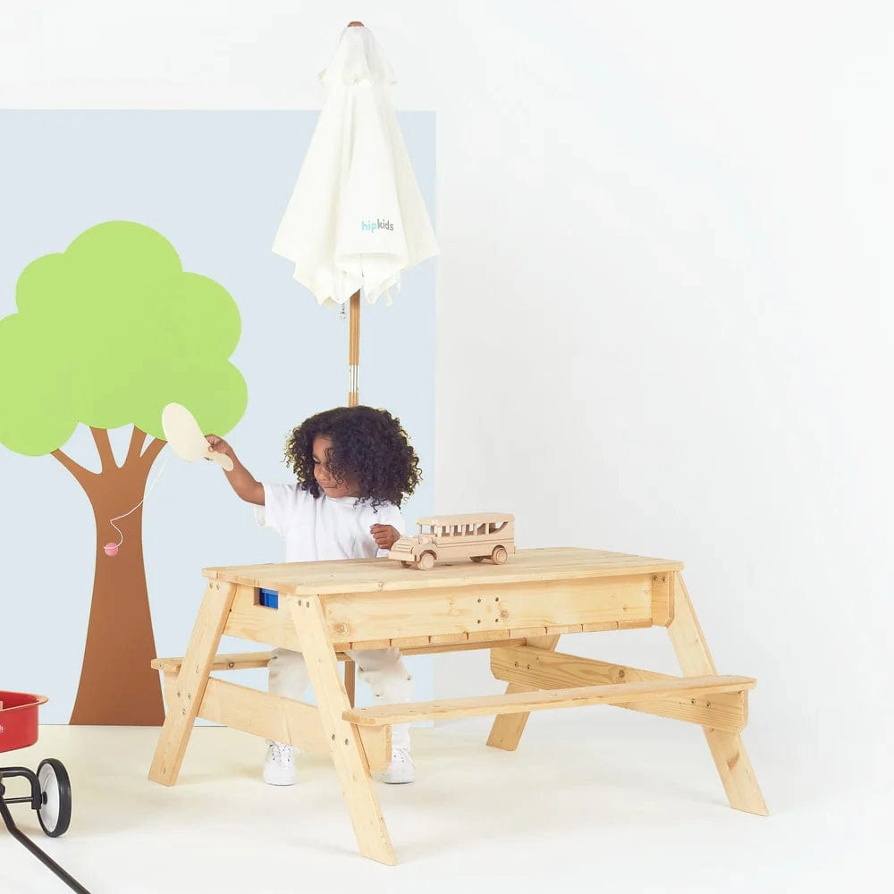 Kids Sand Water / Picnic Table with Umbrella