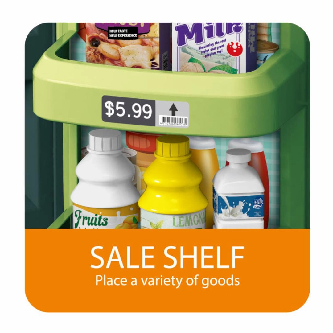 Kids Supermarket Grocery Store Trade Stall Pretend Play Set Toy Scanner