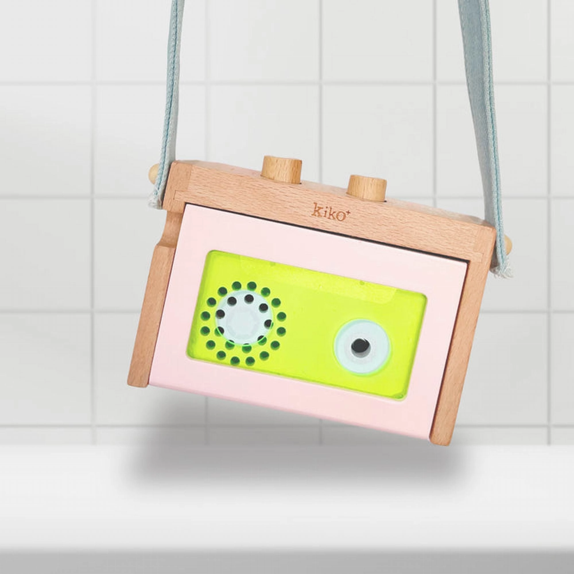 kiko  & gg* Kiko  Mini Tape Recorder Pink Wooden Toy