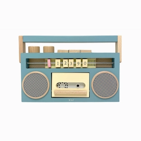 kiko  & gg* Tape Recorder ?Wooden Toy Recorder- (Blue)