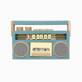 kiko  & gg* Tape Recorder  Wooden Toy Recorder- (Blue)