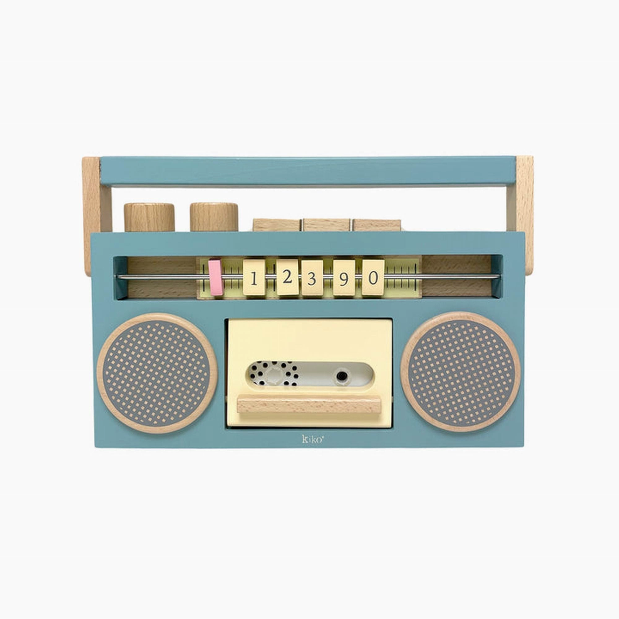kiko  & gg* Tape Recorder ?Wooden Toy Recorder- (Blue)