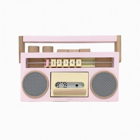 kiko  & gg* Tape Recorder ?Wooden Toy Recorder- (Pink)